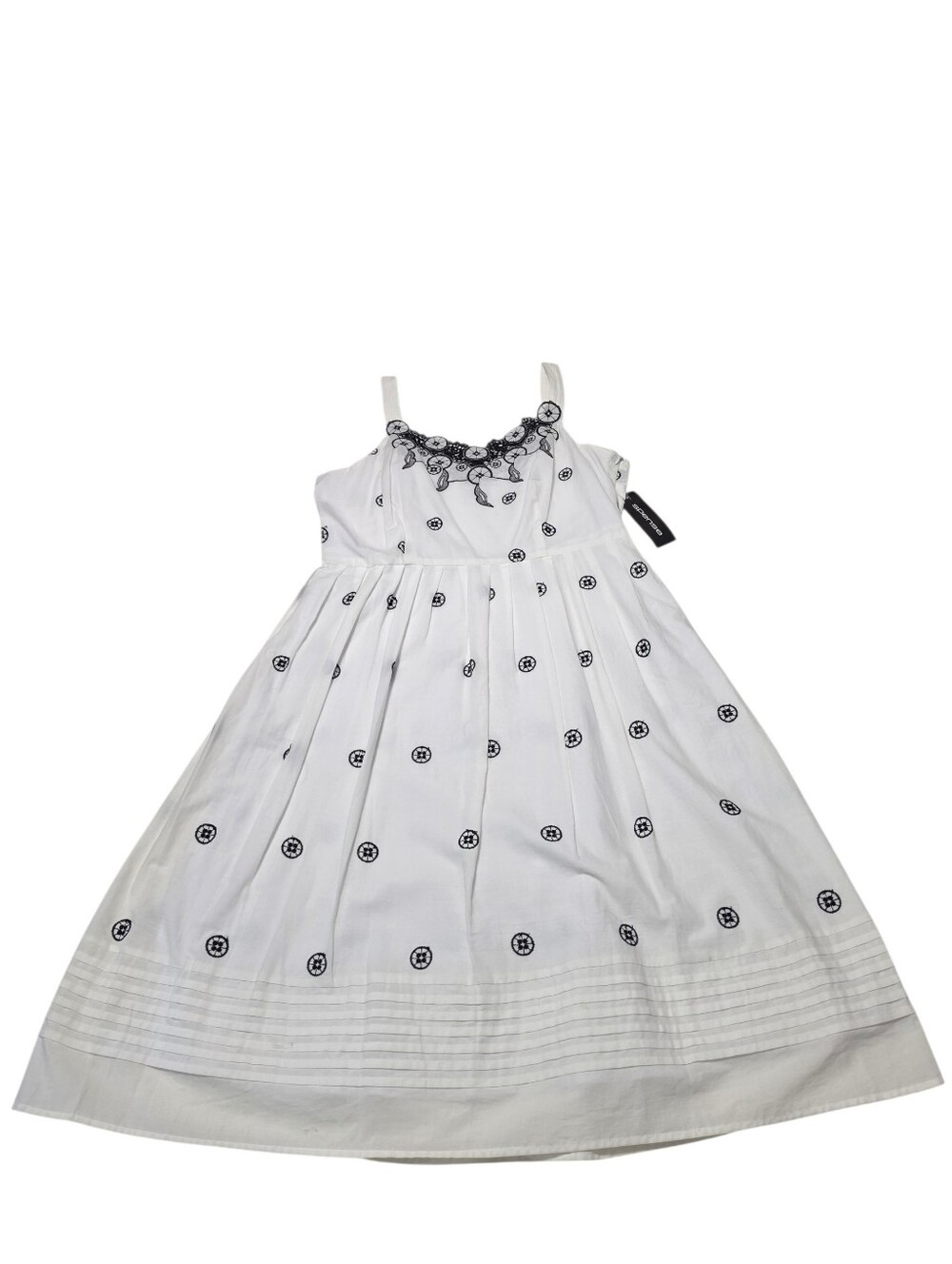 Spense Cotton Embroidered Cottagecore Midi Dress Sz 10